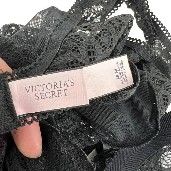 Victoria's Secret Black Body Suit Lace Front Custom Womens Size Medium - Picture 4 of 7